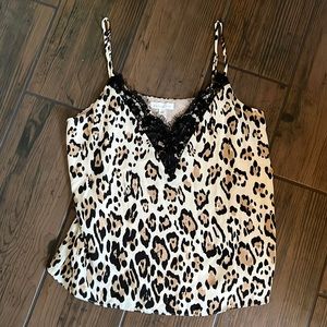 Socialite Lace leopard tank Large